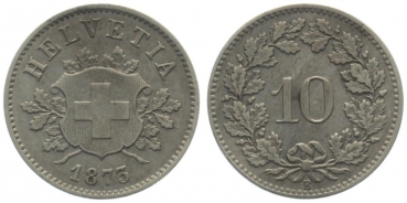 10 Rappen 1873 B